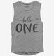 Hello One 1st Birthday Gift Hello 1  Womens Muscle Tank