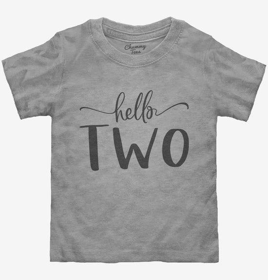 Hello Two 2nd Birthday Gift Hello 2 T-Shirt