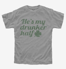 He's My Drunker Half St Patrick's Day Couples Youth Shirt