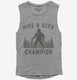Hide And Seek Champion Funny Bigfoot grey Womens Muscle Tank