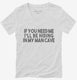 Hiding in My Man Cave white Womens V-Neck Tee