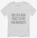 High Price For Maturity white Womens V-Neck Tee
