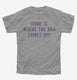 Home Is Where The Bra Comes Off grey Youth Tee