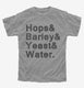 Hops And Barley And Yeast And Water grey Youth Tee