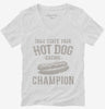 Hot Dog Eating Champion Womens Vneck Shirt 666x695.jpg?v=1700551806
