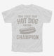 Hot Dog Eating Champion white Youth Tee