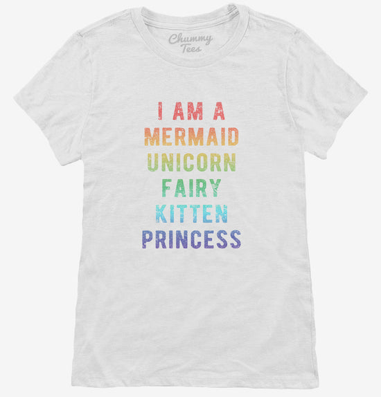 I Am A Mermaid Unicorn Kitten Fairy Princess T-Shirt