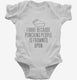 I Bake Because Punching People Is Frowned Upon white Infant Bodysuit