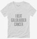 I Beat Gallbladder Cancer white Womens V-Neck Tee