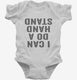 I Can Do A Hand Stand white Infant Bodysuit