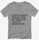 I Don't Always Test My Code Funny grey Womens V-Neck Tee
