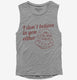 I Don't Believe In You Either Funny Santa  Womens Muscle Tank