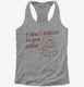 I Don't Believe In You Either Funny Santa  Womens Racerback Tank