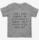 I Don't Have Hobbies I'm Developing A Robust Post Apocalyptic Skill Set  Toddler Tee