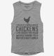 I Dream Of A World Where Chickens Can Cross The Road grey Womens Muscle Tank