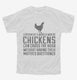 I Dream Of A World Where Chickens Can Cross The Road white Youth Tee