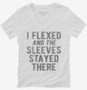 I Flexed And The Sleeves Stayed There Womens Vneck Shirt 666x695.jpg?v=1700639924