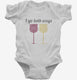 I Go Both Ways Wine Drinker Funny white Infant Bodysuit