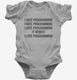 I Hate Love Programming Funny grey Infant Bodysuit