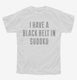 I Have A Black Belt In Sudoku white Youth Tee