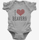 I Heart Beavers  Infant Bodysuit