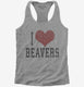 I Heart Beavers  Womens Racerback Tank