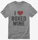 I Heart Boxed Wine Funny Wine Lover  Mens