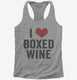 I Heart Boxed Wine Funny Wine Lover  Womens Racerback Tank