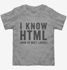 I Know Html How To Meet Ladies Toddler