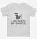 I Like Big Kits And I Cannot Lie Funny Drums white Toddler Tee