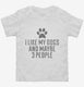 I Like My Dogs and Like 3 People white Toddler Tee
