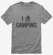 I Love Camping Heart Funny Campfire  Mens