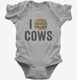 I Love Cows Heart Love Meat  Infant Bodysuit