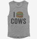 I Love Cows Heart Love Meat  Womens Muscle Tank
