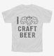 I Love Craft Beer white Youth Tee