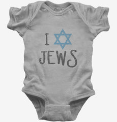 I Love Jews Baby Bodysuit