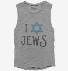 I Love Jews Womens Muscle Tank
