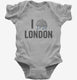 I Love London Funny Cloud grey Infant Bodysuit