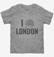 I Love London Funny Cloud grey Toddler Tee