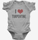 I Love Turpentine grey Infant Bodysuit