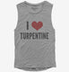 I Love Turpentine grey Womens Muscle Tank