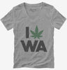 I Love Weed Washington Funny Womens Vneck