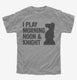 I Play Morning Noon and Knight Funny Chess grey Youth Tee