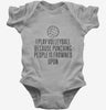 I Play Volleyball Because Punching People Is Frowned Upon Baby Bodysuit 666x695.jpg?v=1700448243