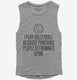 I Play Volleyball Because Punching People is Frowned Upon  Womens Muscle Tank