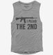 I Plead The 2nd Funny AR-15 grey Womens Muscle Tank