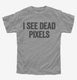 I See Dead Pixels grey Youth Tee