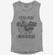 I Still Play With Blocks Funny Engine Block  Womens Muscle Tank