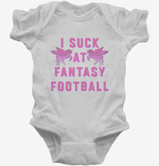 I Suck At Fantasy Football Funny Loser Baby Bodysuit