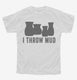 I Throw Mud Funny Pottery white Youth Tee